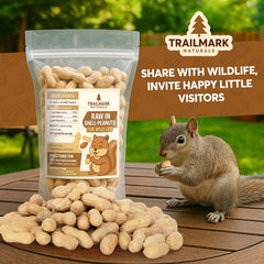 TRAILMARK NATURALS close-up of peanut shell texture emphasizing natural, unroasted quality