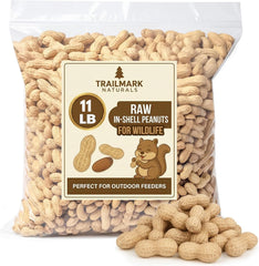 TRAILMARK NATURALS front of bag showing 11 lb raw peanuts and clear branding for easy identification