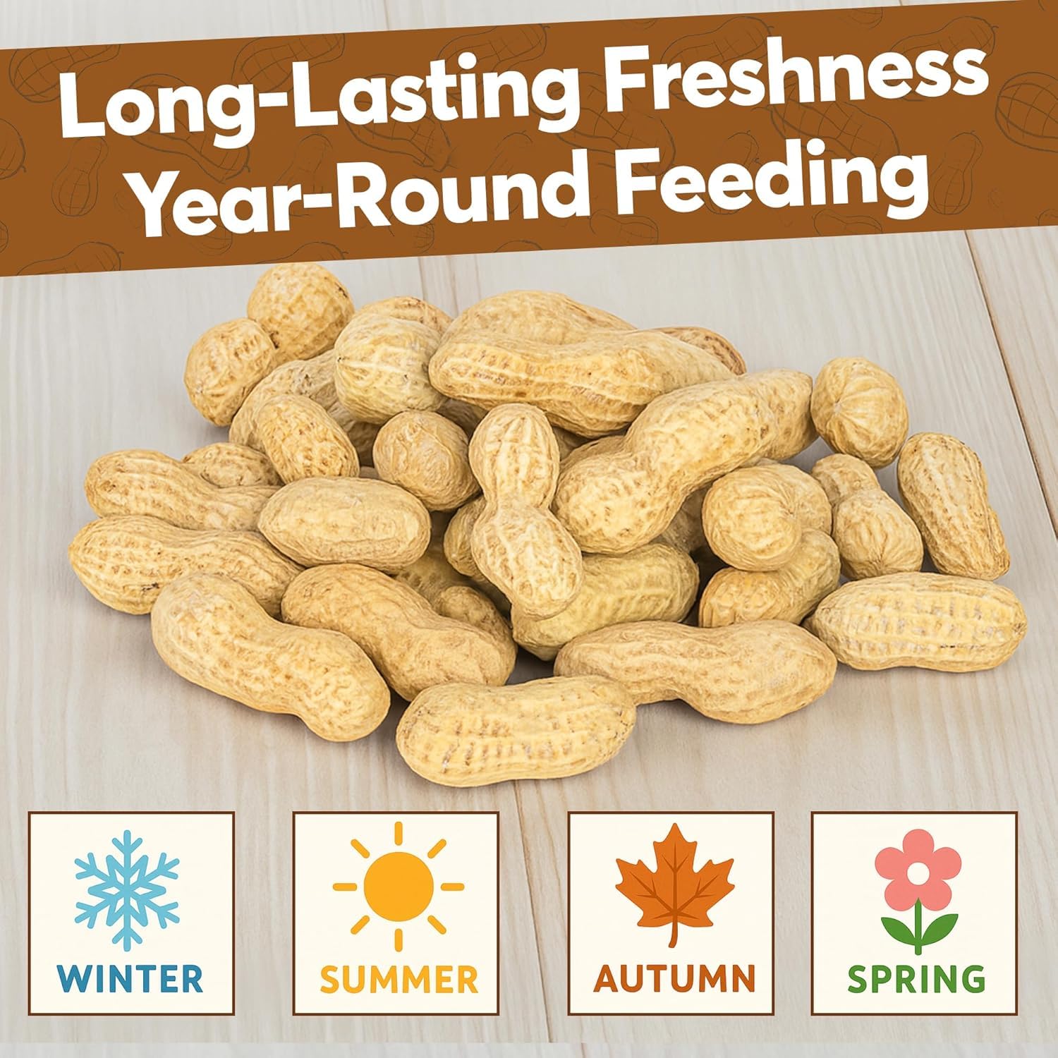 TRAILMARK NATURALS label and nuts visible to confirm grown-in-USA, unsalted raw peanuts benefit