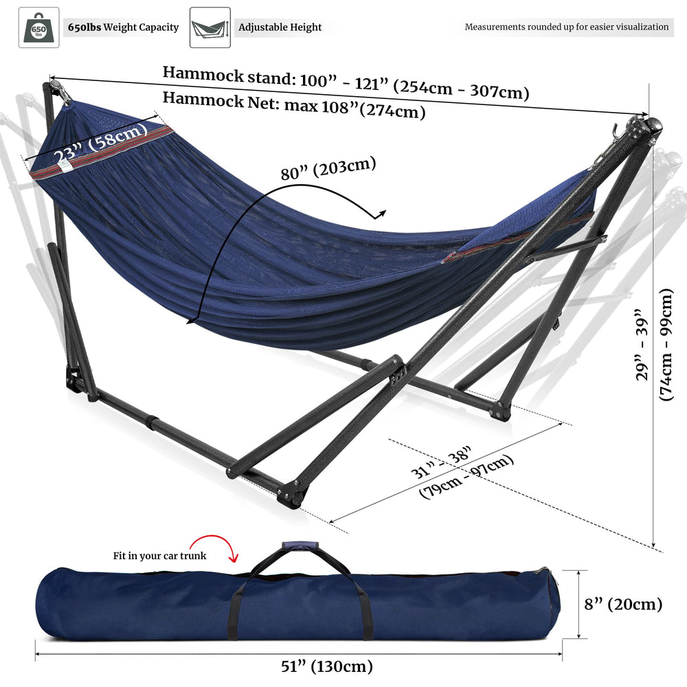 Tranquillo hammock packed in case showing portability benefit
