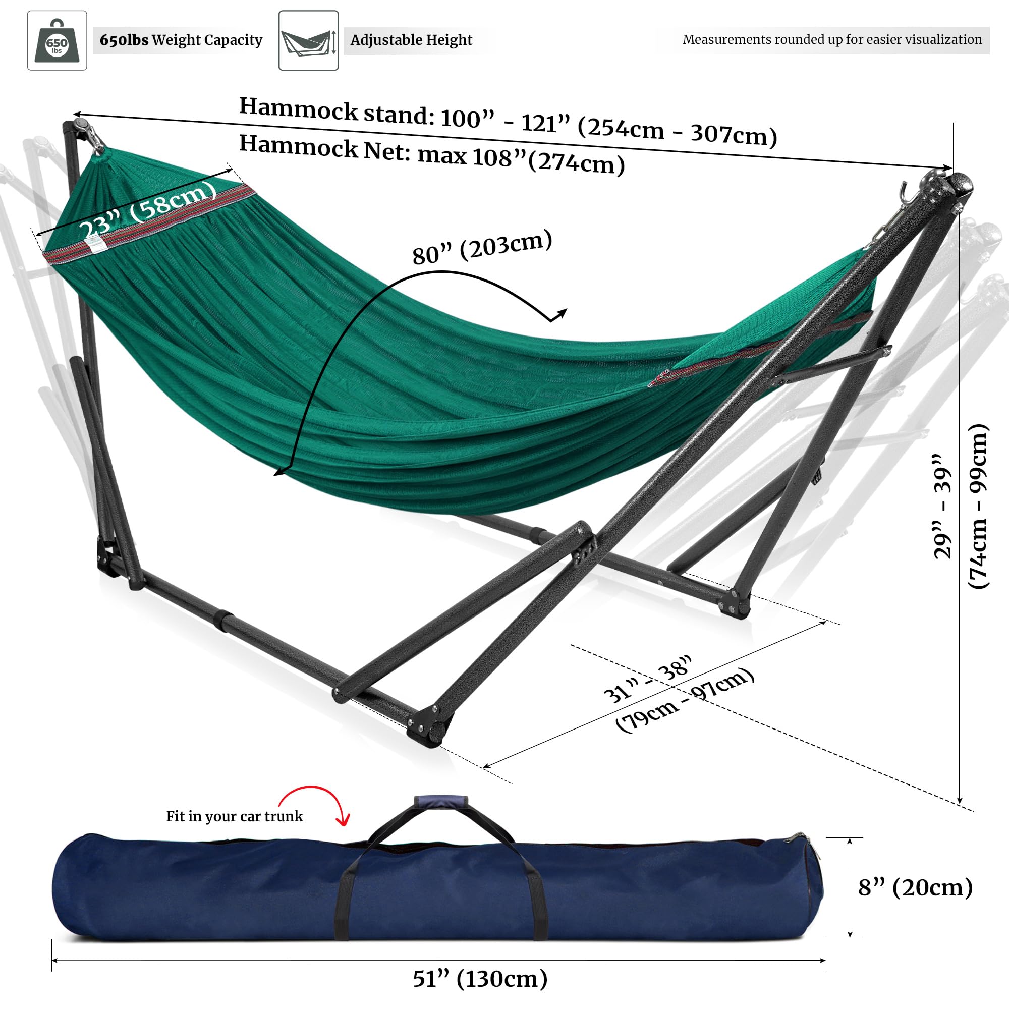 Tranquillo hammock with two people relaxing to illustrate 600 lb capacity