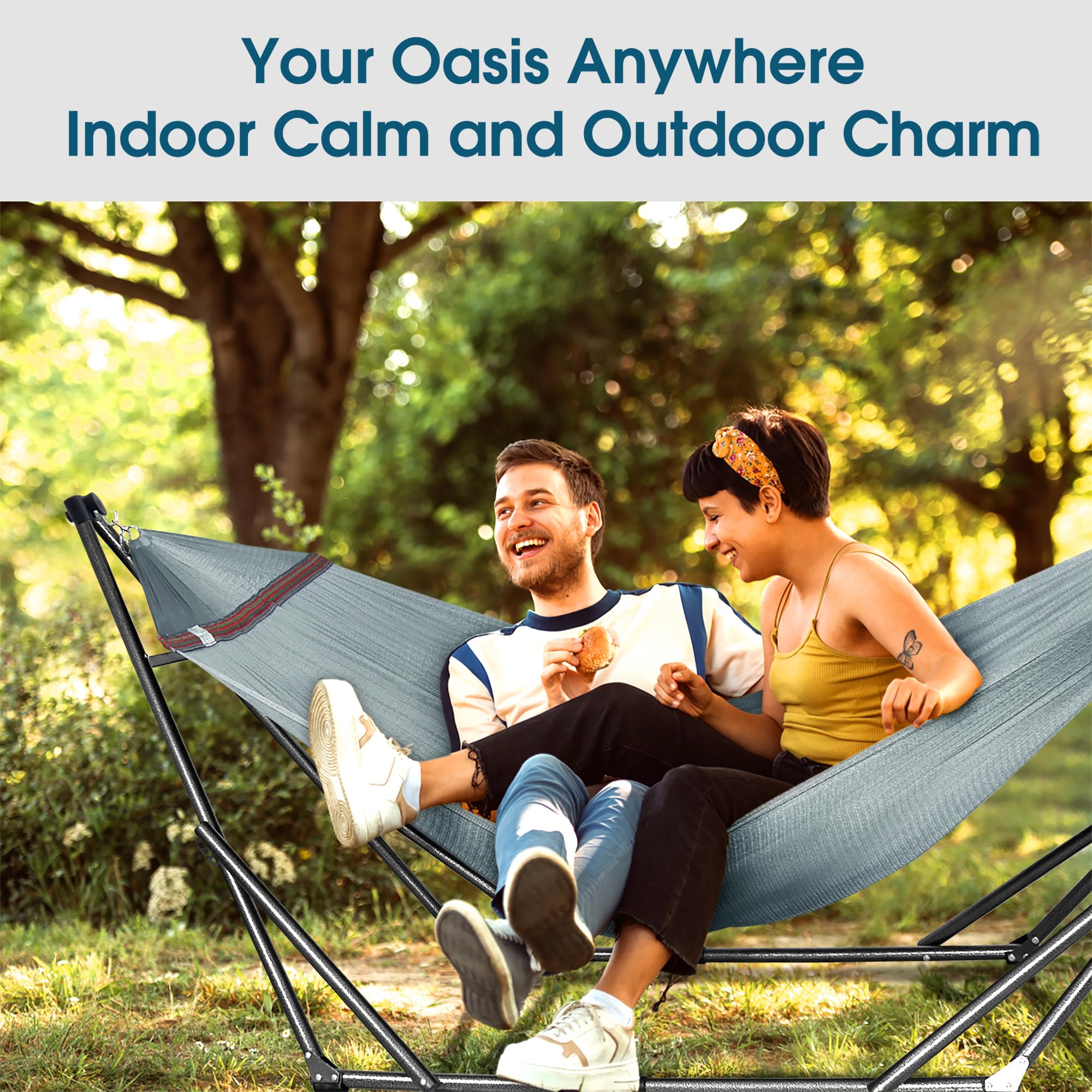 Tranquillo hammock styled in garden for relaxing outdoor lifestyle