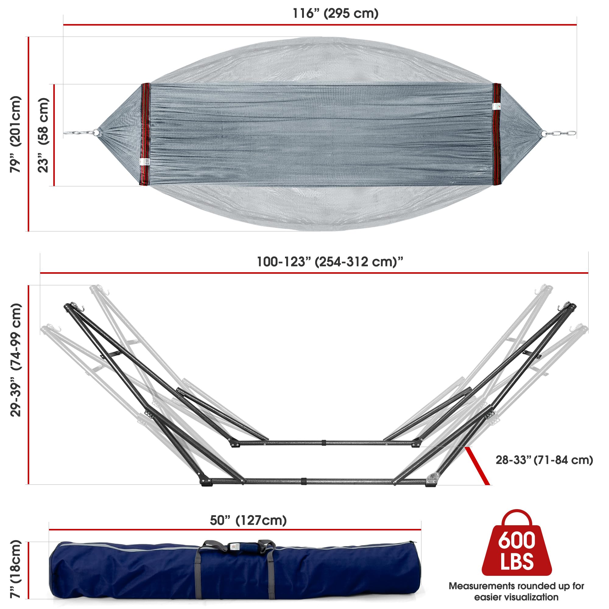 Tranquillo hammock with person for scale showing roomy two-person fit
