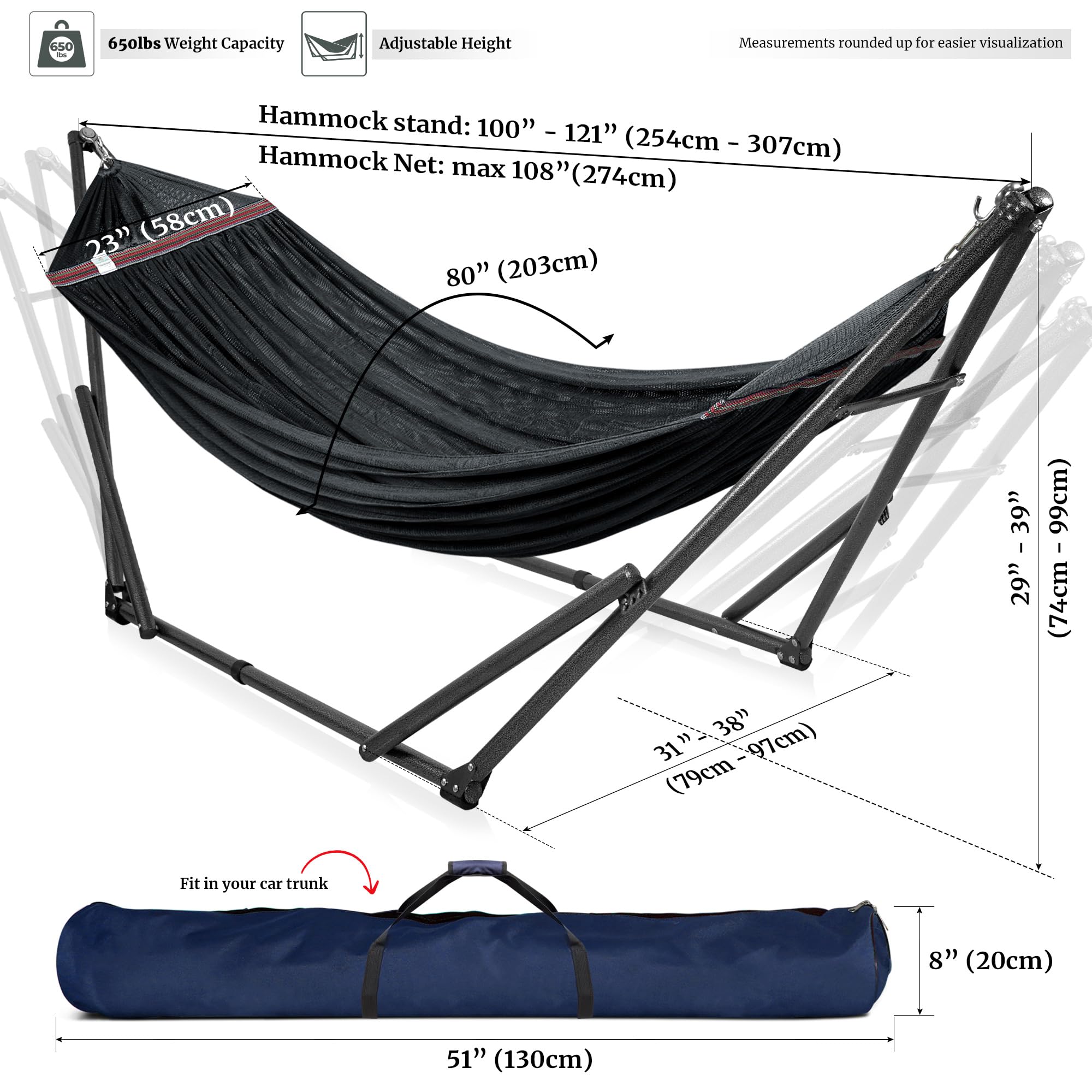 Tranquillo spreader bar detail keeping hammock open for comfortable lay