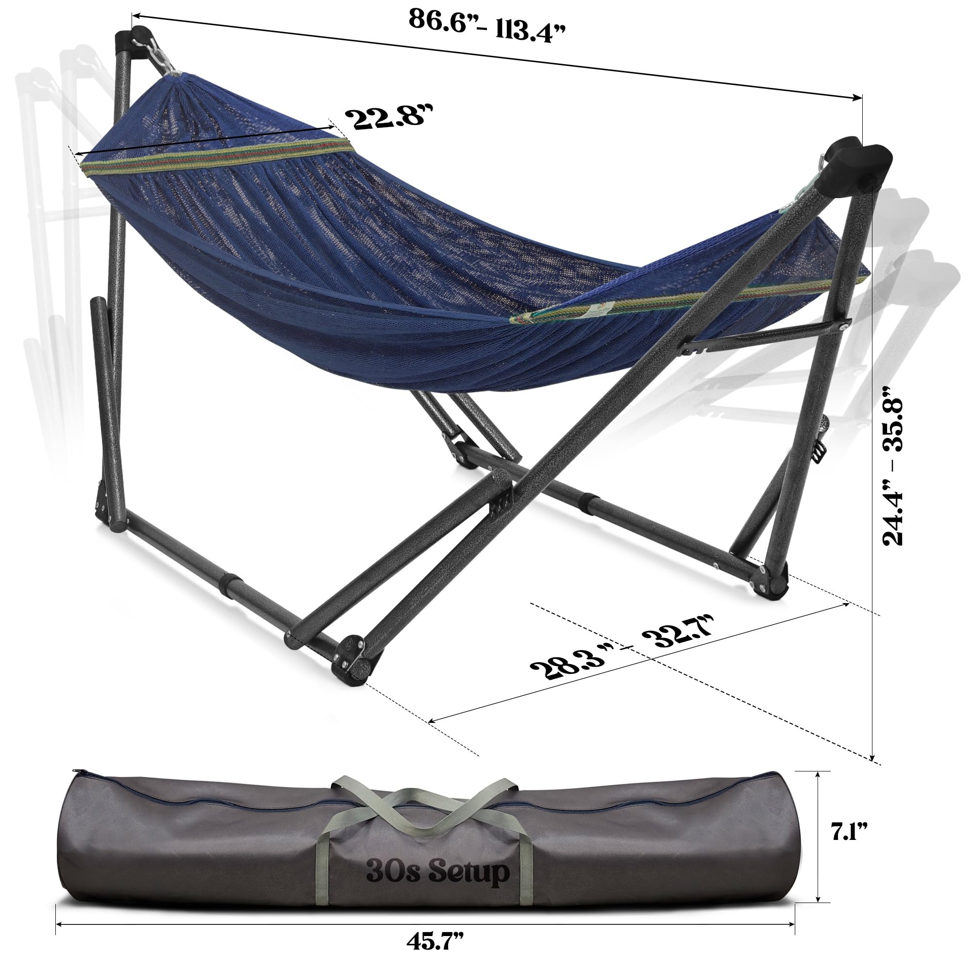 Tranquillo hammock set up in backyard for relaxing outdoor lifestyle benefit