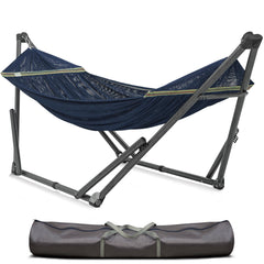 Tranquillo front view of assembled stand showing stable support and portability