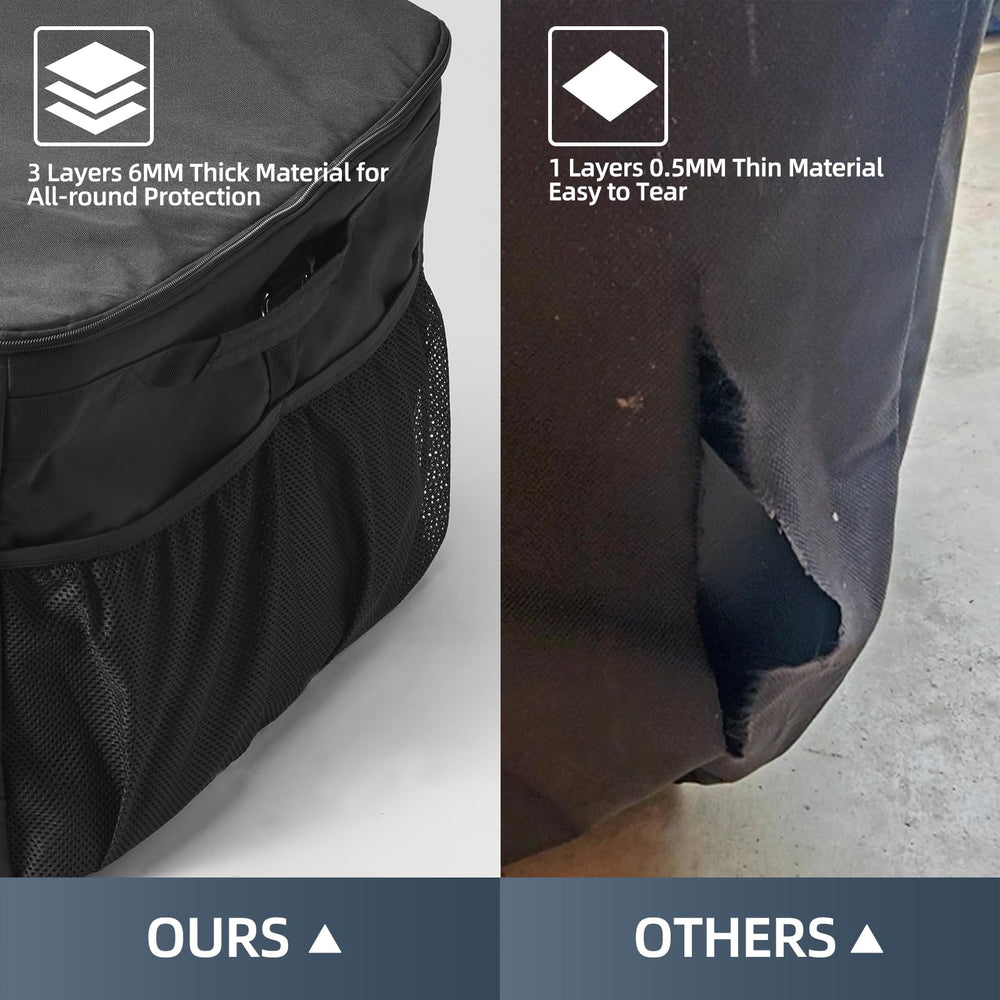 TRAVELIT padded handles and shoulder strap for comfortable carrying of Ninja Woodfire grill