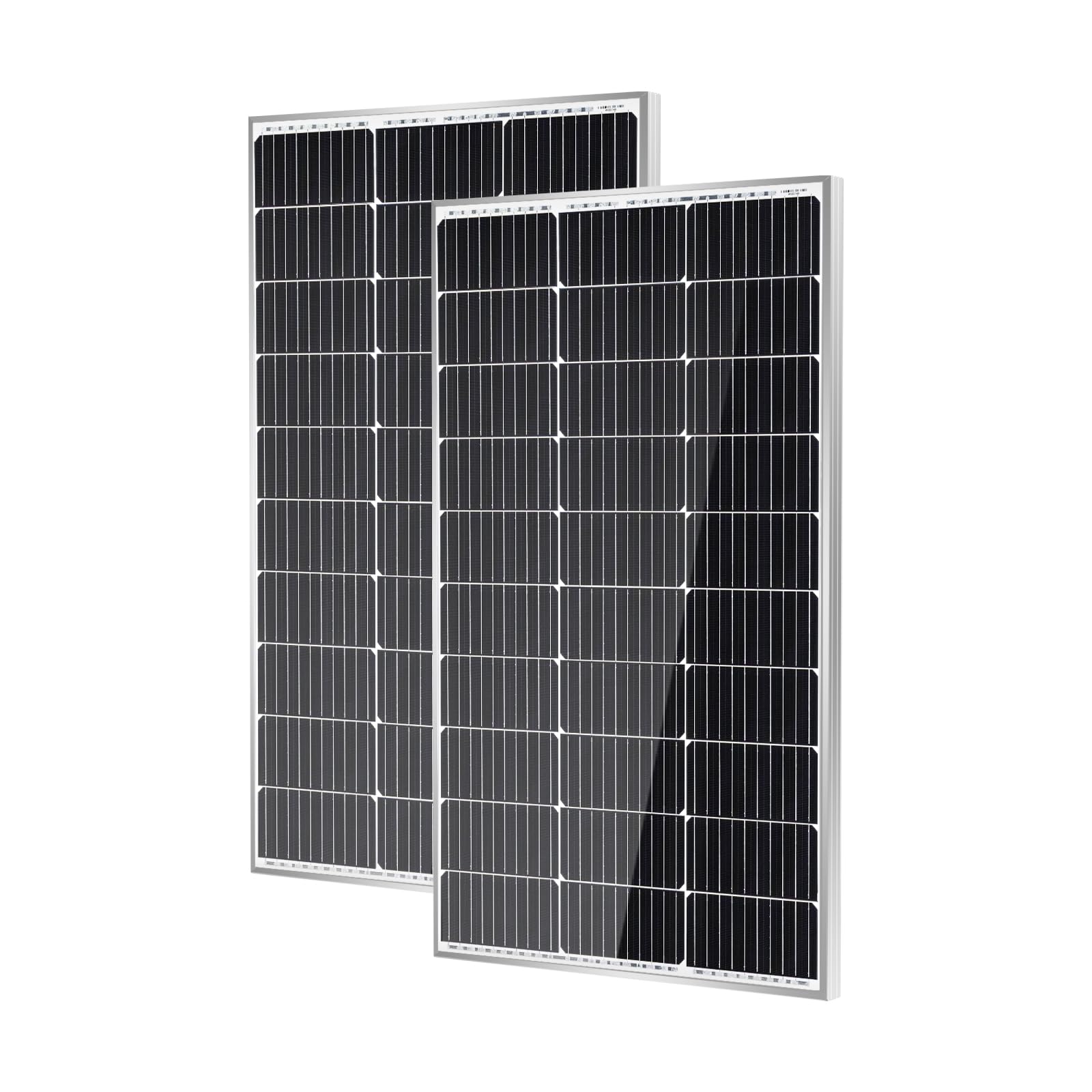 TF TRAVER FORCE front view of dual 100W panels showing compact layout and efficiency