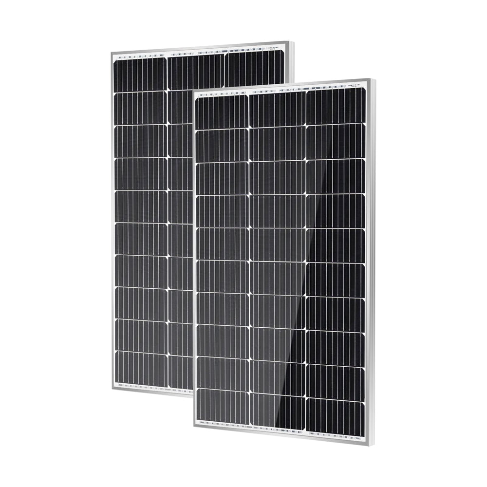 TF TRAVER FORCE front view of dual 100W panels showing compact layout and efficiency