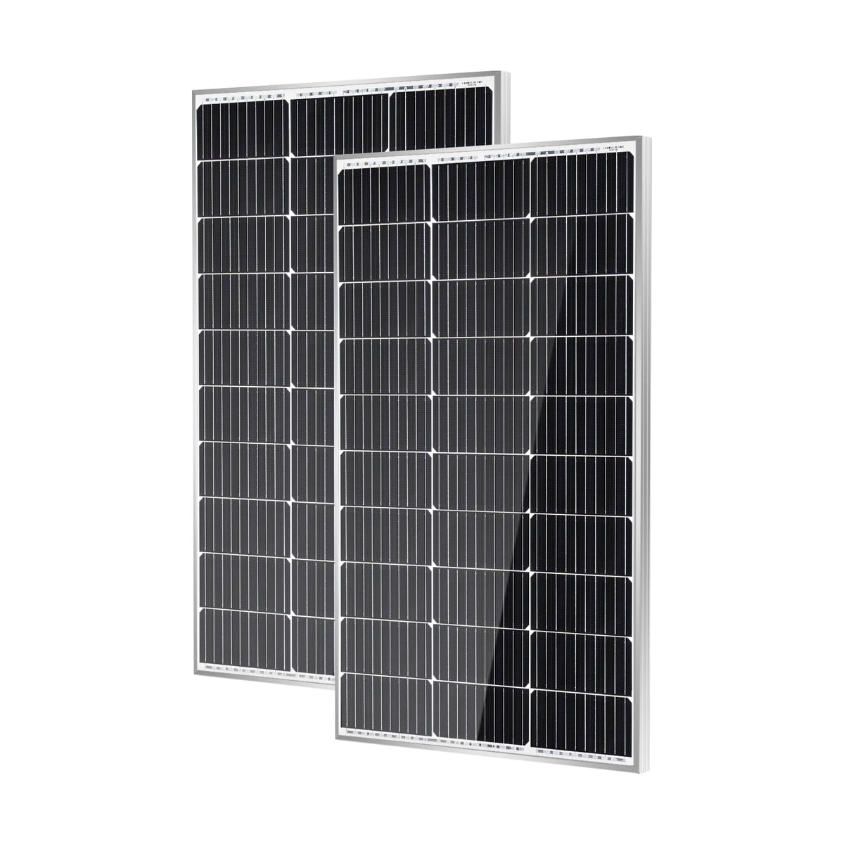 TF TRAVER FORCE front view of dual 100W panels showing compact layout and efficiency