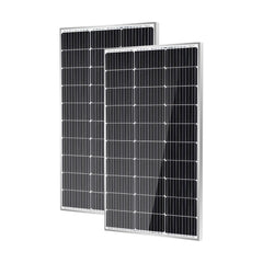 TF TRAVER FORCE front view of dual 100W panels showing compact layout and efficiency