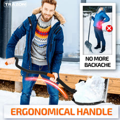 Trazon blade edge with aluminum strip for stronger ice scraping