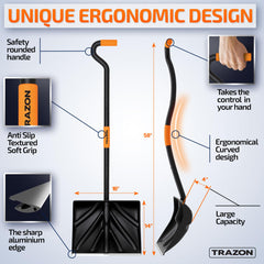 Trazon handle closeup highlighting ergonomic curve for reduced strain