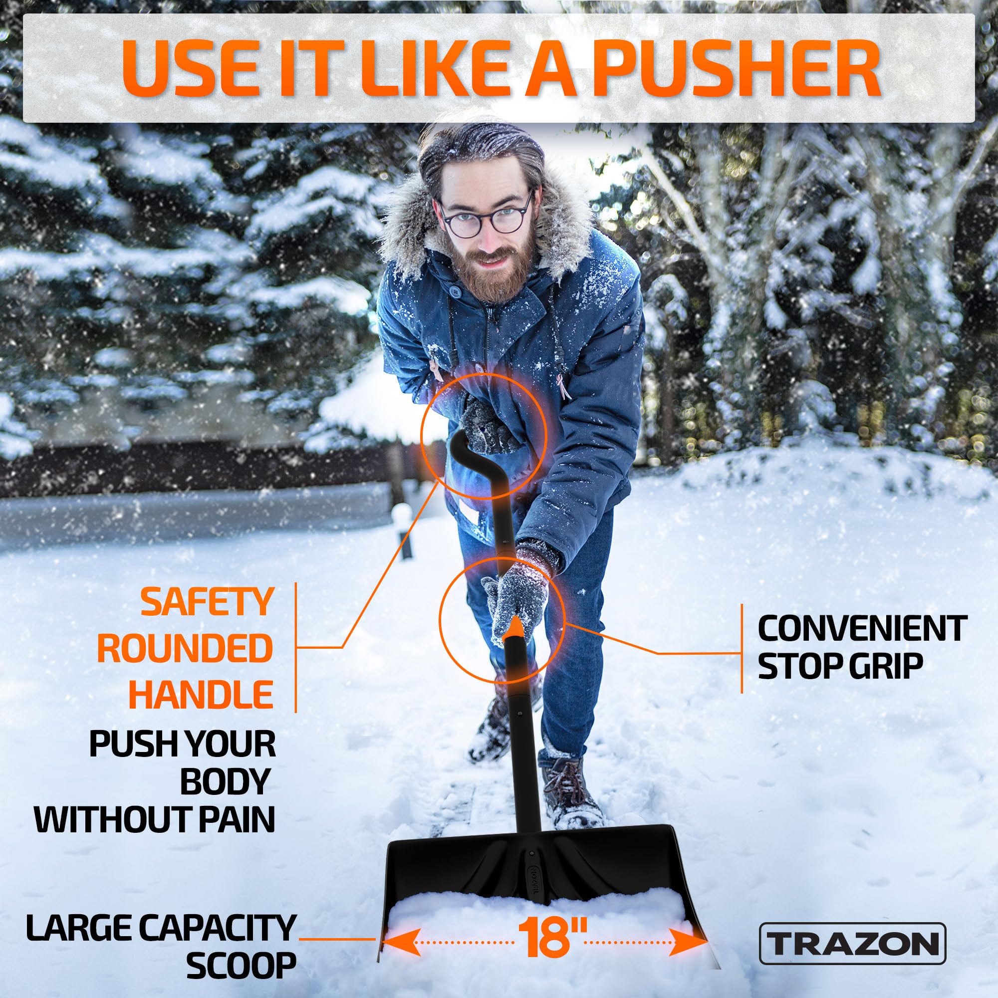 Trazon texture closeup of plastic scoop for durable weather resistance
