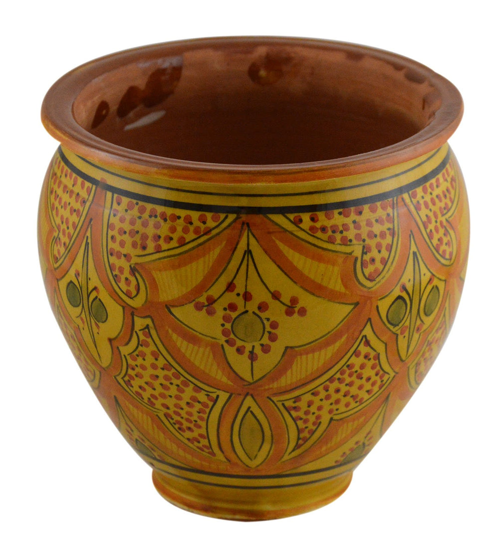 Treasures Of Morocco planter size comparison with hand showing 8-inch scale and plant suitability