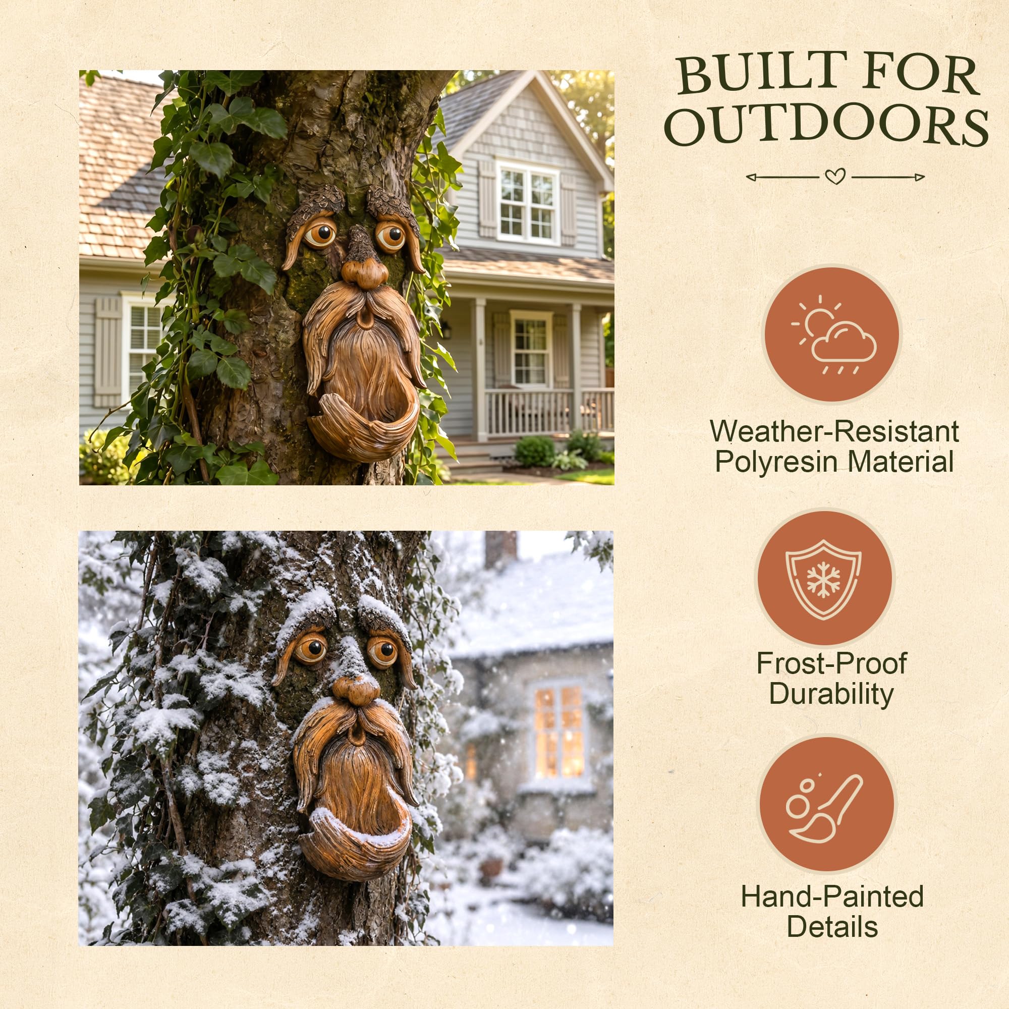 Tree Poetry installed on a tree trunk adding personality and attracting birds