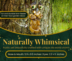 Tree Poetry seed well and perch detail helping attract small backyard birds