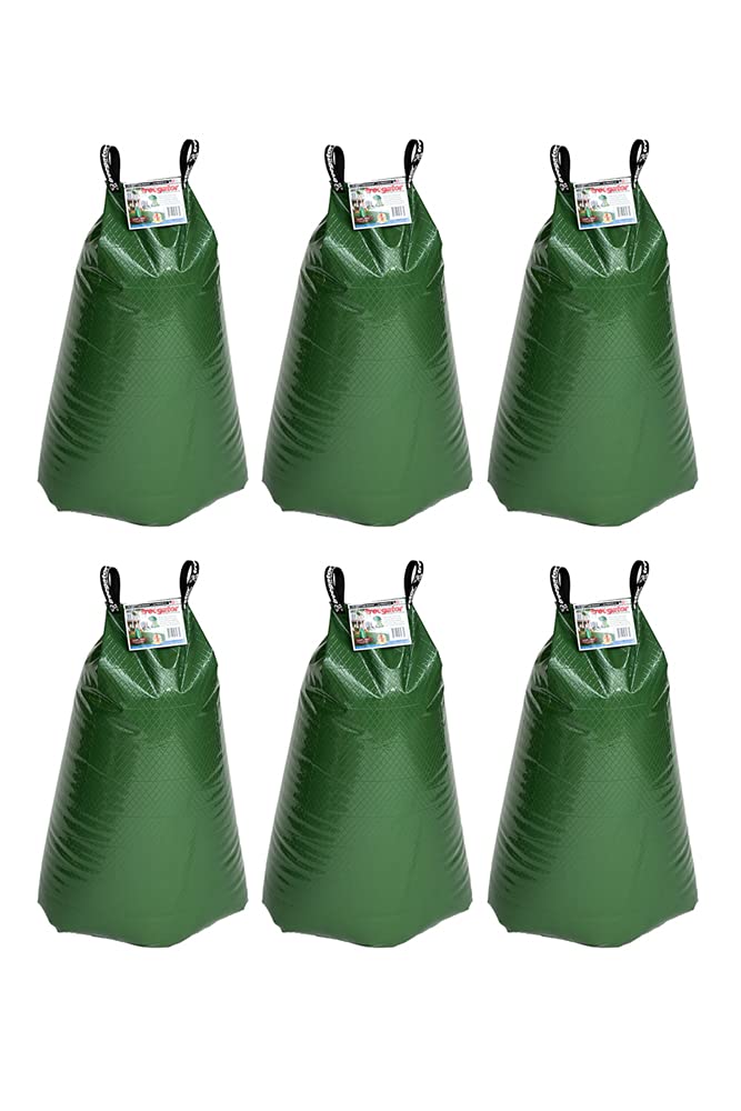 TreeGator front view of 6-pack bags showing packaging and benefit of bulk watering