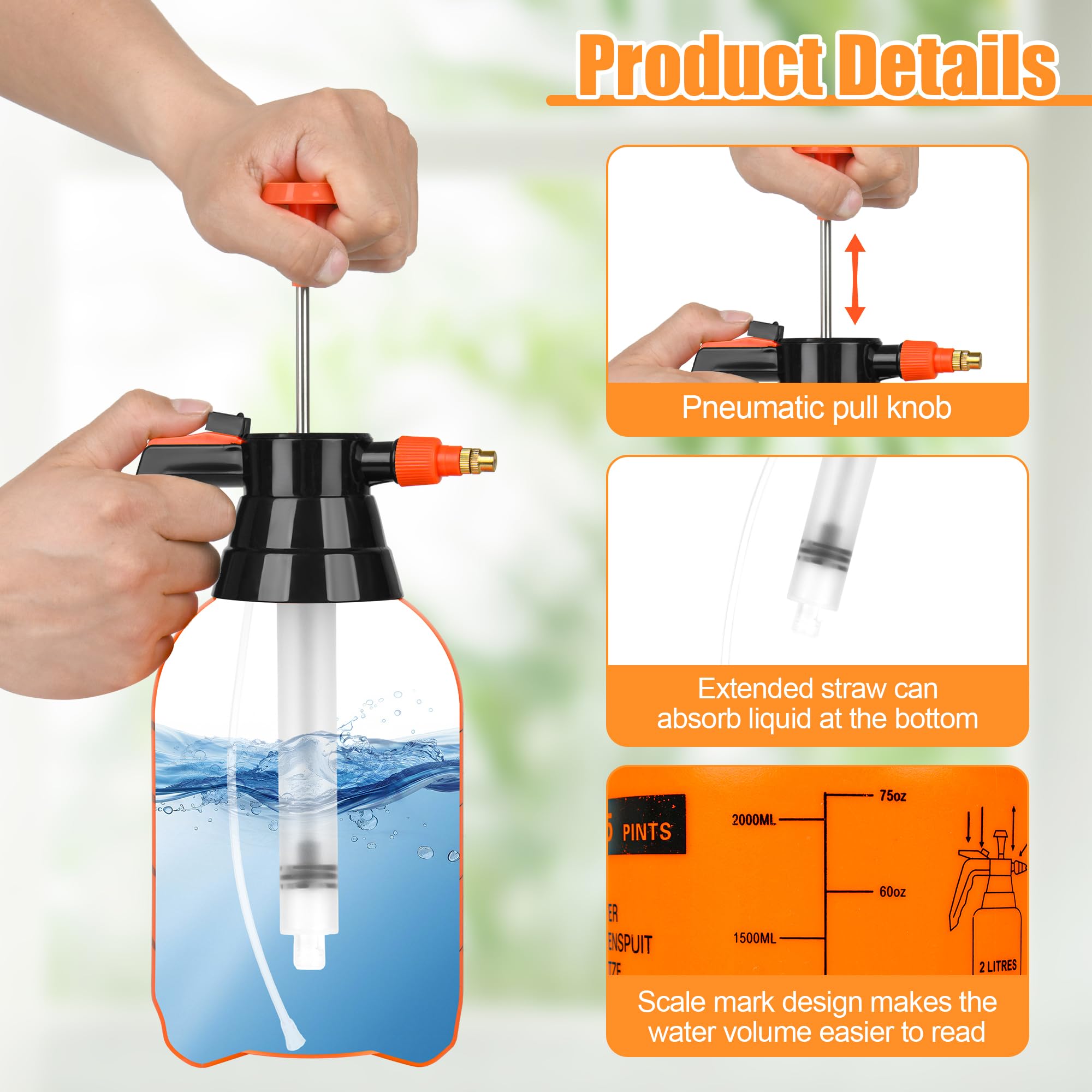 TREEHAC wide-mouth fill opening for fast, mess-free refilling and comfortable handling