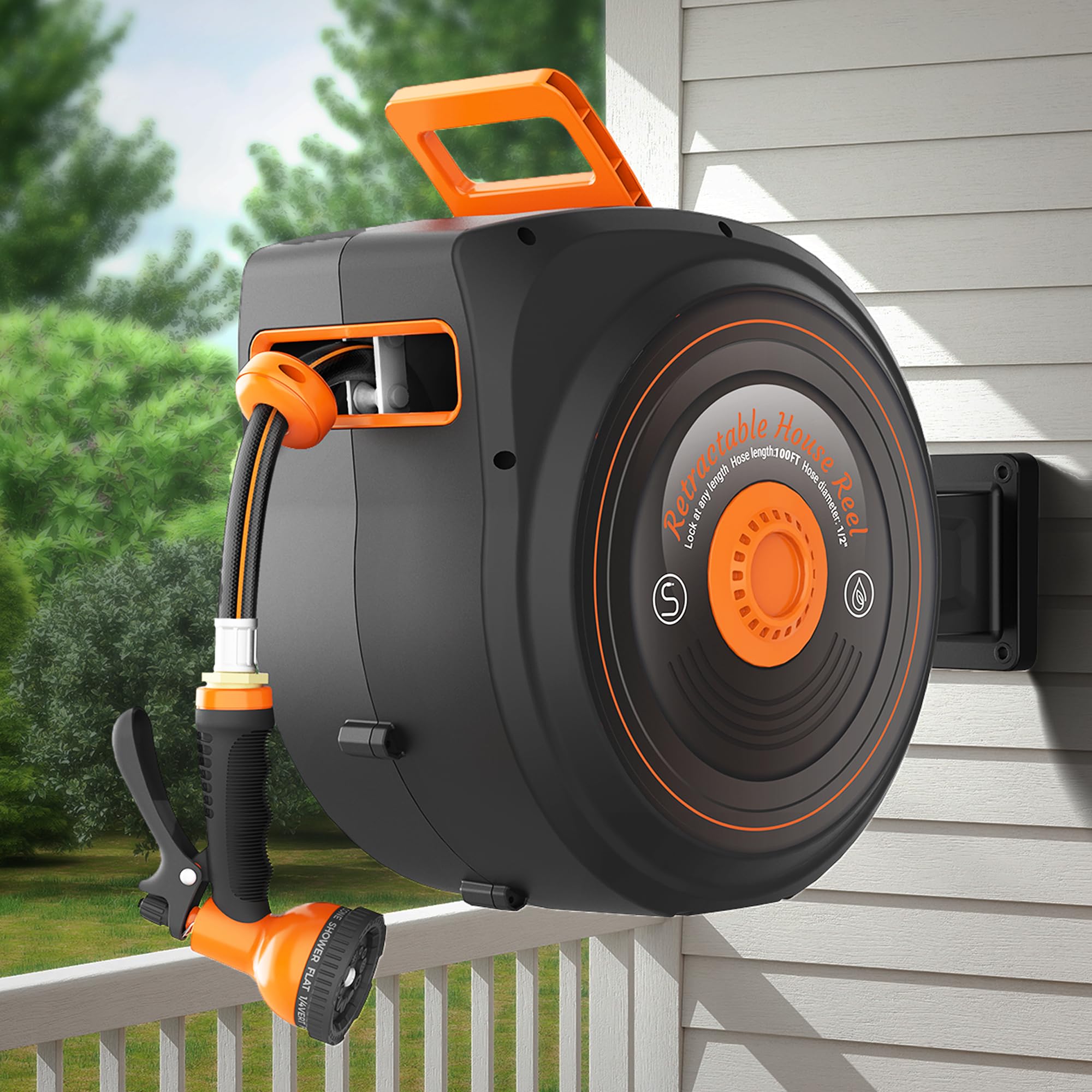 Treillage Tale front-mounted reel showing neat storage and easy access