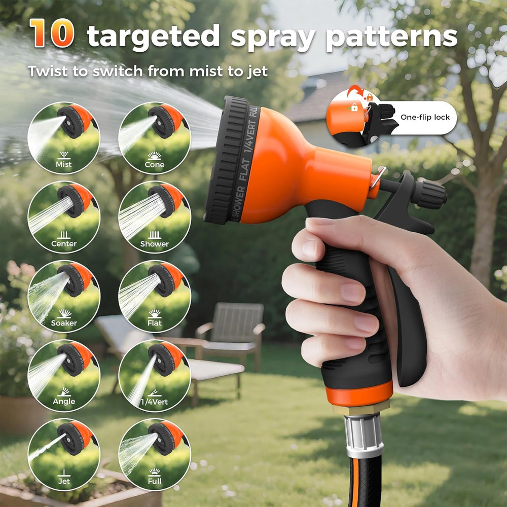 Treillage Tale nozzle face showing 10 patterns for versatile watering