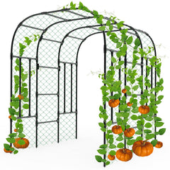 Trellume arch front view showing full arch and plant support benefit