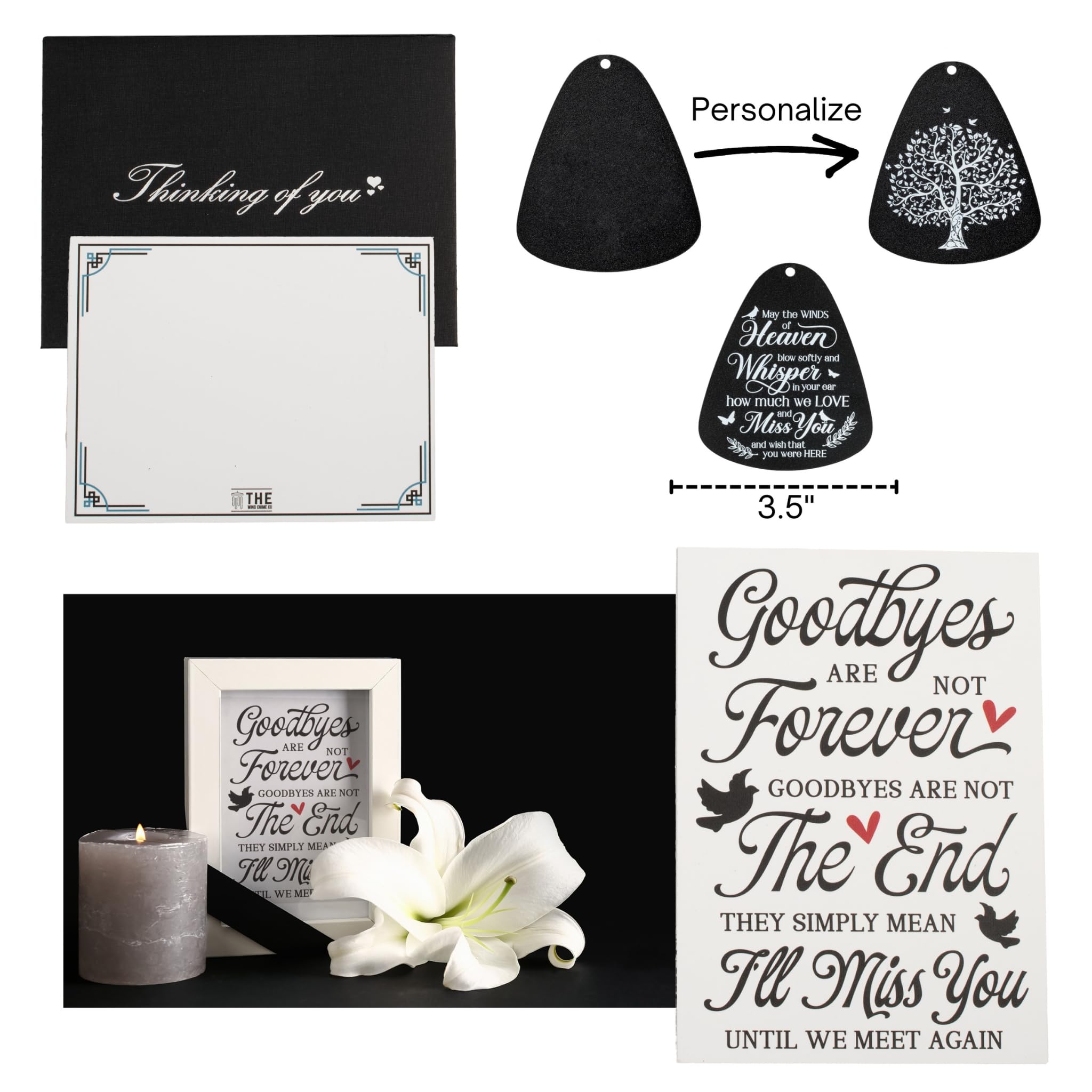 Trend Jockey sympathy greeting card detail — comforting message included