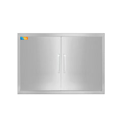 Treshin double door front view showing clean finish and weather resistance