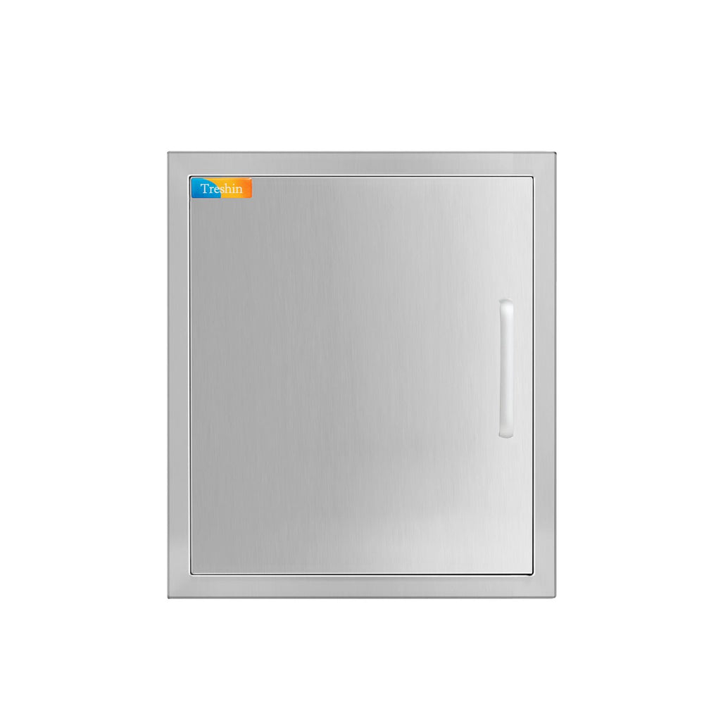 Treshin front view access door showing sleek stainless finish and professional look