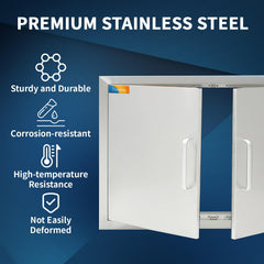 Treshin ergonomic handle and hinge detail for easy, comfortable opening
