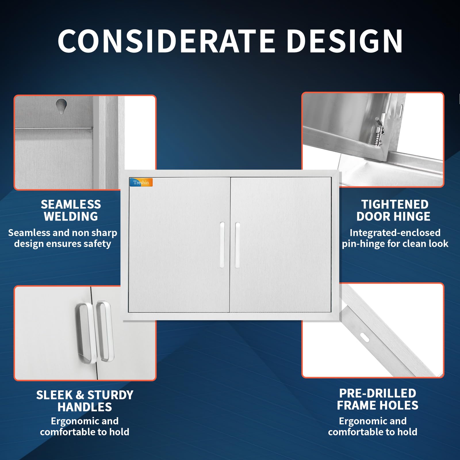 Treshin interior hooks with S-hooks for organized utensil storage benefit
