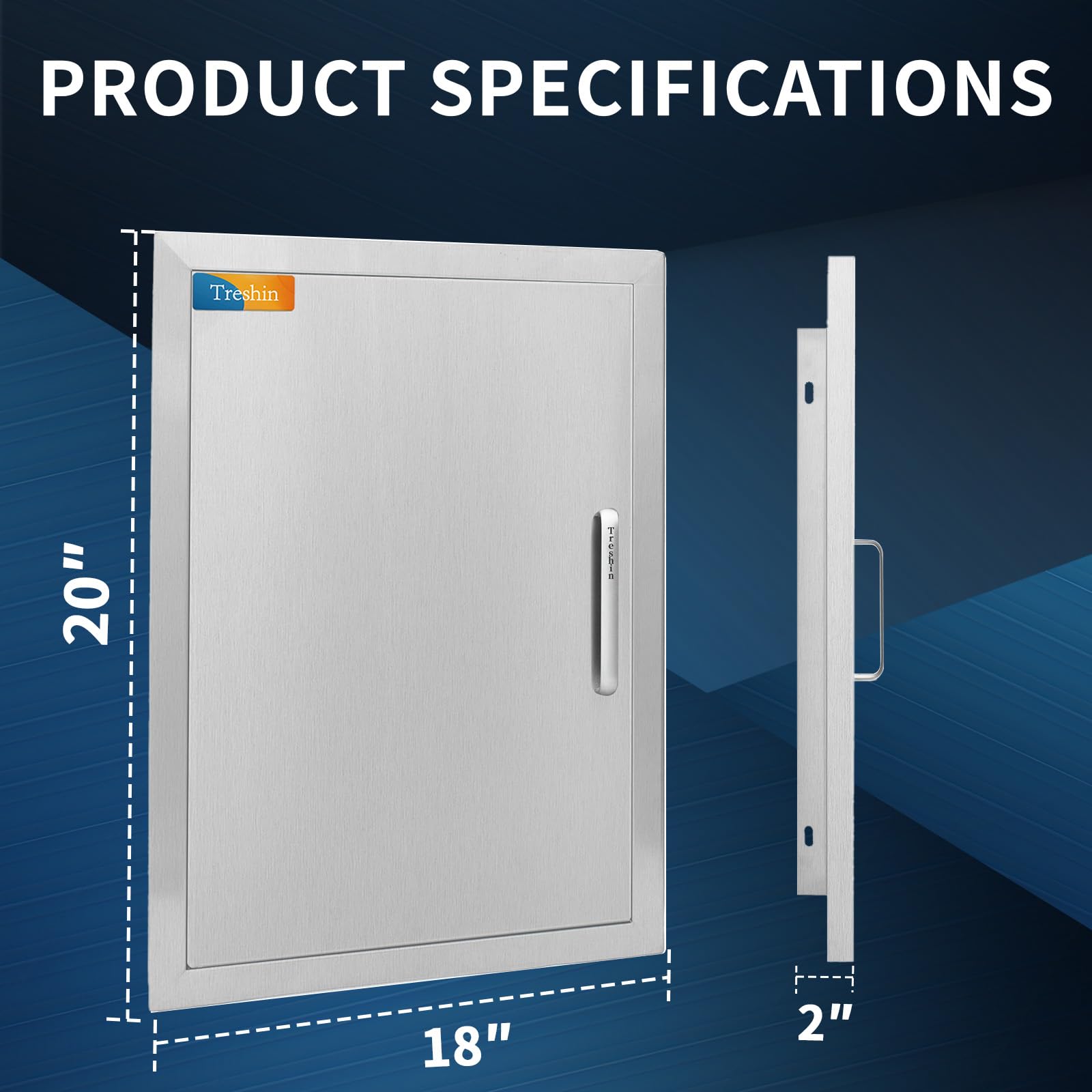 Treshin seamless frame detail highlighting corrosion-resistant construction benefit