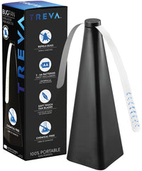 Treva holographic blade closeup showing reflective pattern that deters bugs