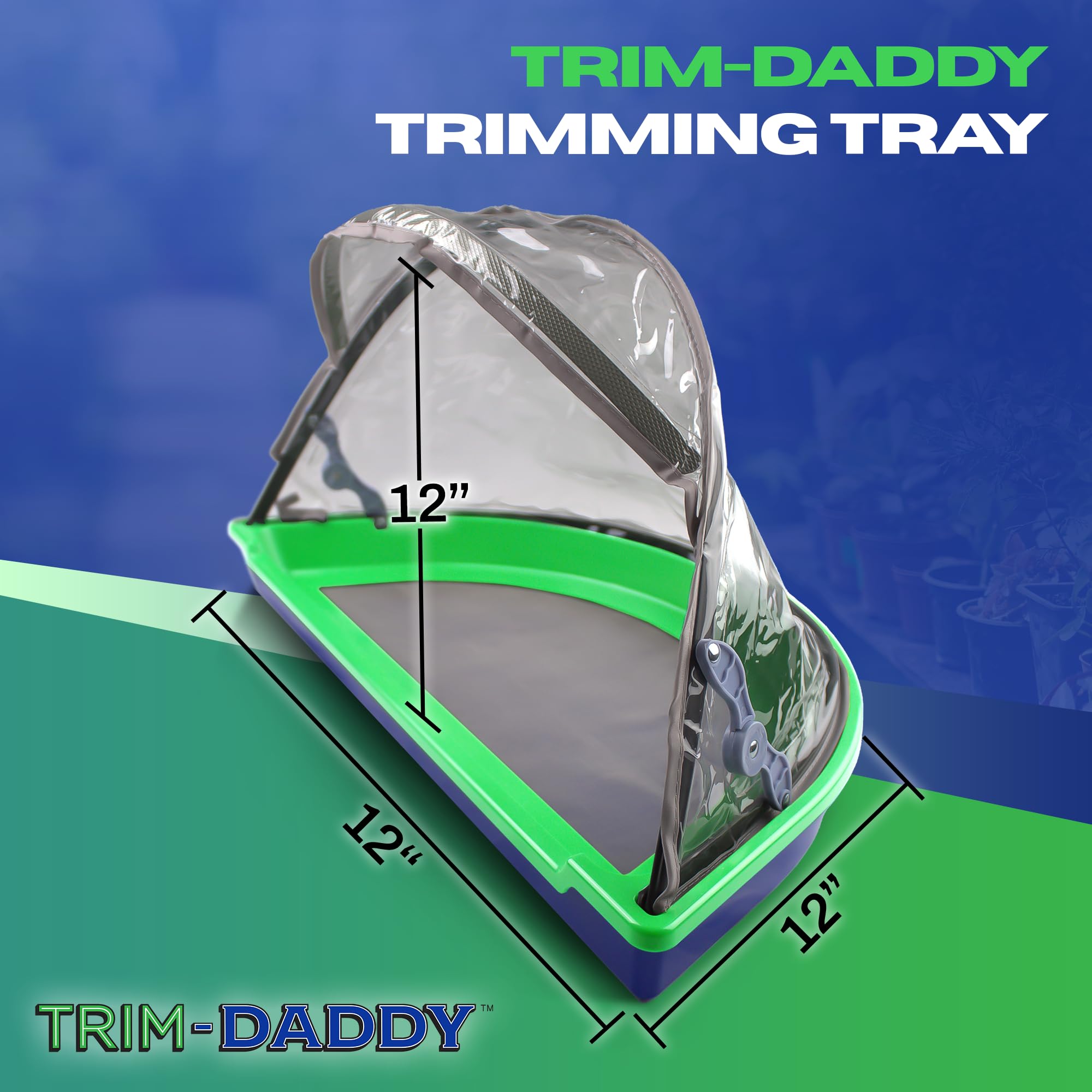 Trim-Daddy pollen brush brushing sift into bin for clean, efficient collection