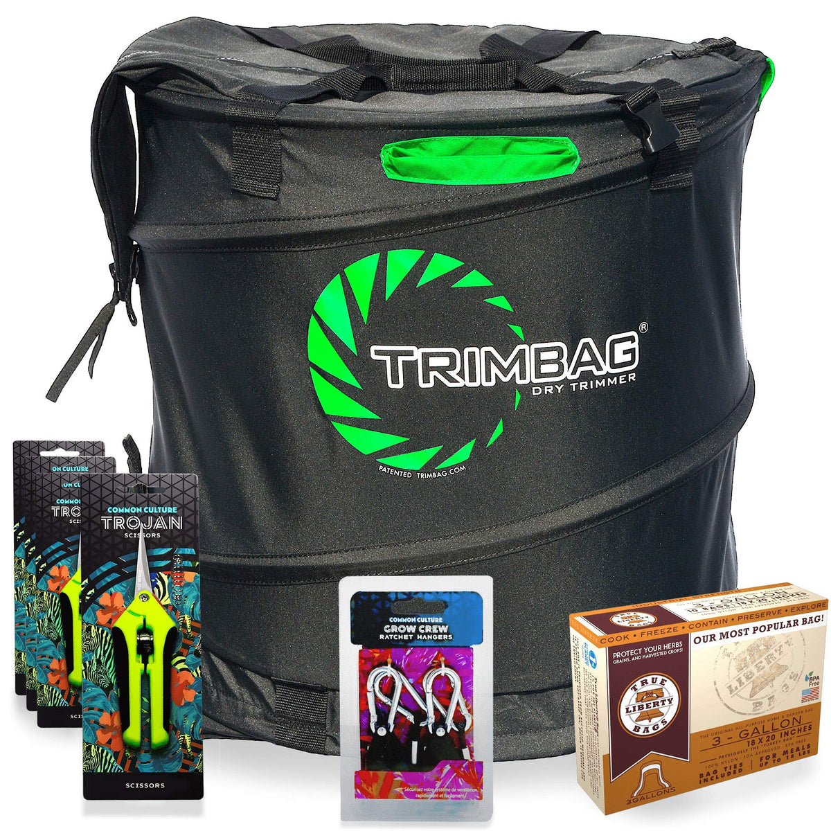 Trimbag front packaging showing kit components and quick benefits
