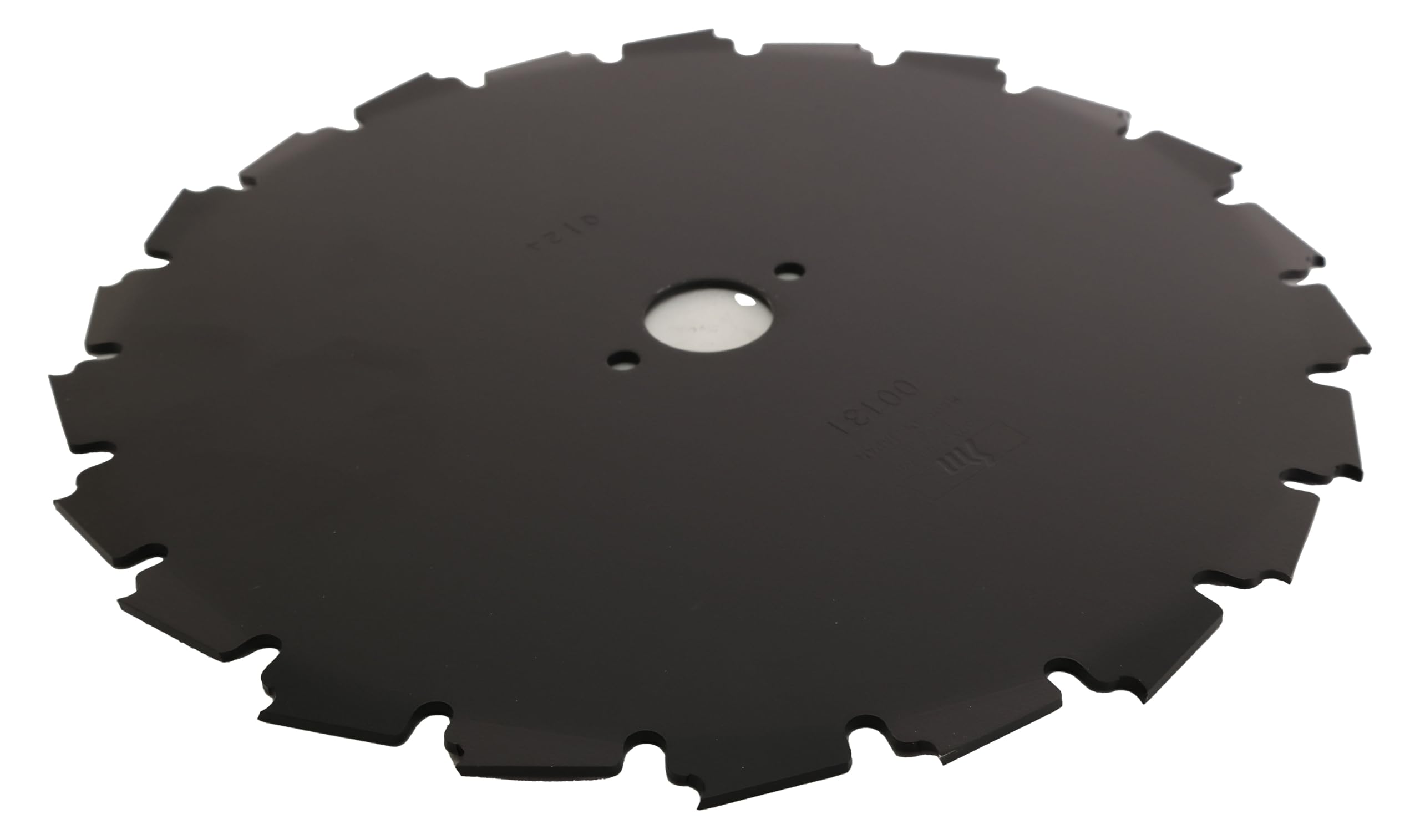 Trimmer Parts Echo blade edge beside ruler showing size and accurate scaling