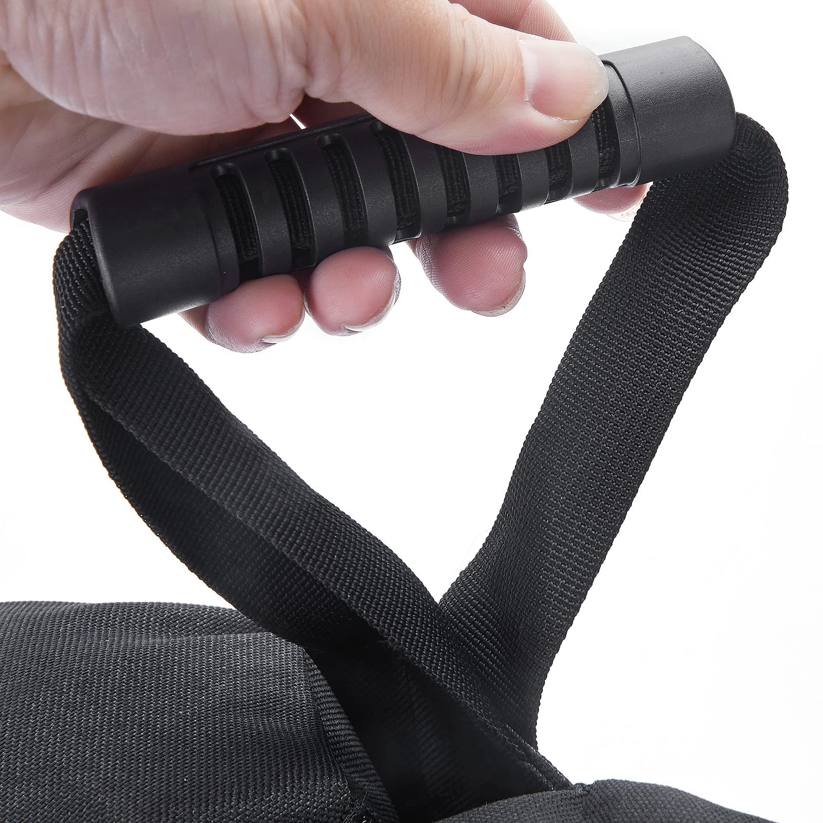 TRINKA hook-and-loop strap detail demonstrating secure wraparound attachment benefit