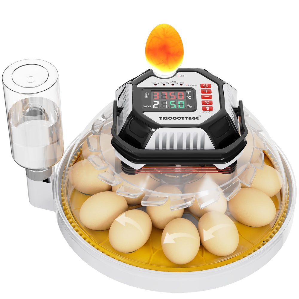 TRIOCOTTAGE front view showing compact incubator and neat controls for easy setup