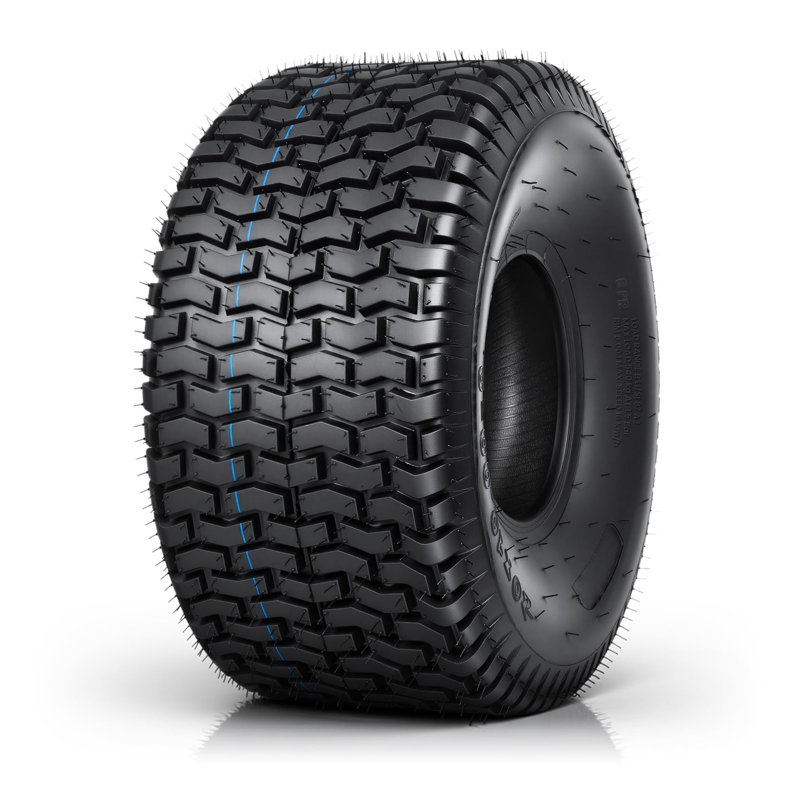 TRIPOWER front view showing full tyre and packaging, protects turf and load support