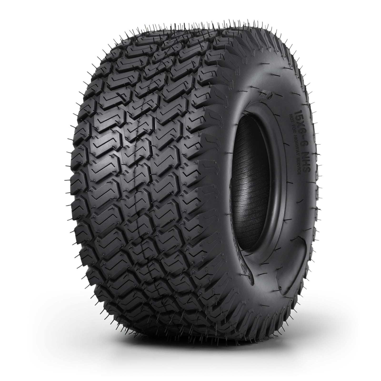 TRIPOWER front view of turf tire showing profile and low-impact tread benefit