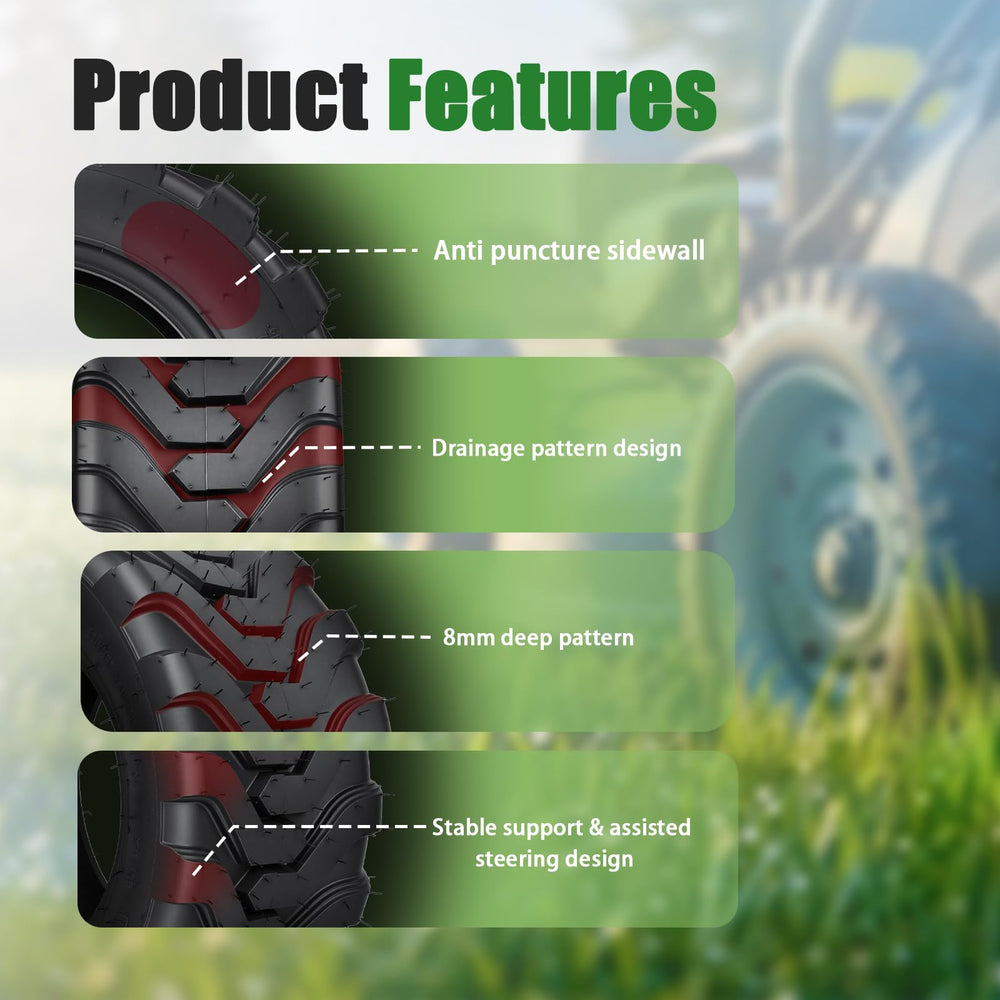 TRIPOWER tire beside a hand for scale showing compact size and easy handling