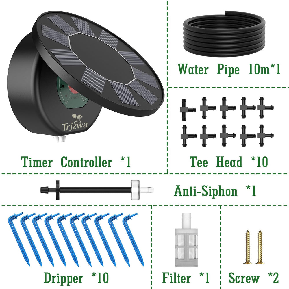 TRJZWA installation in potted plants saving water and reducing maintenance
