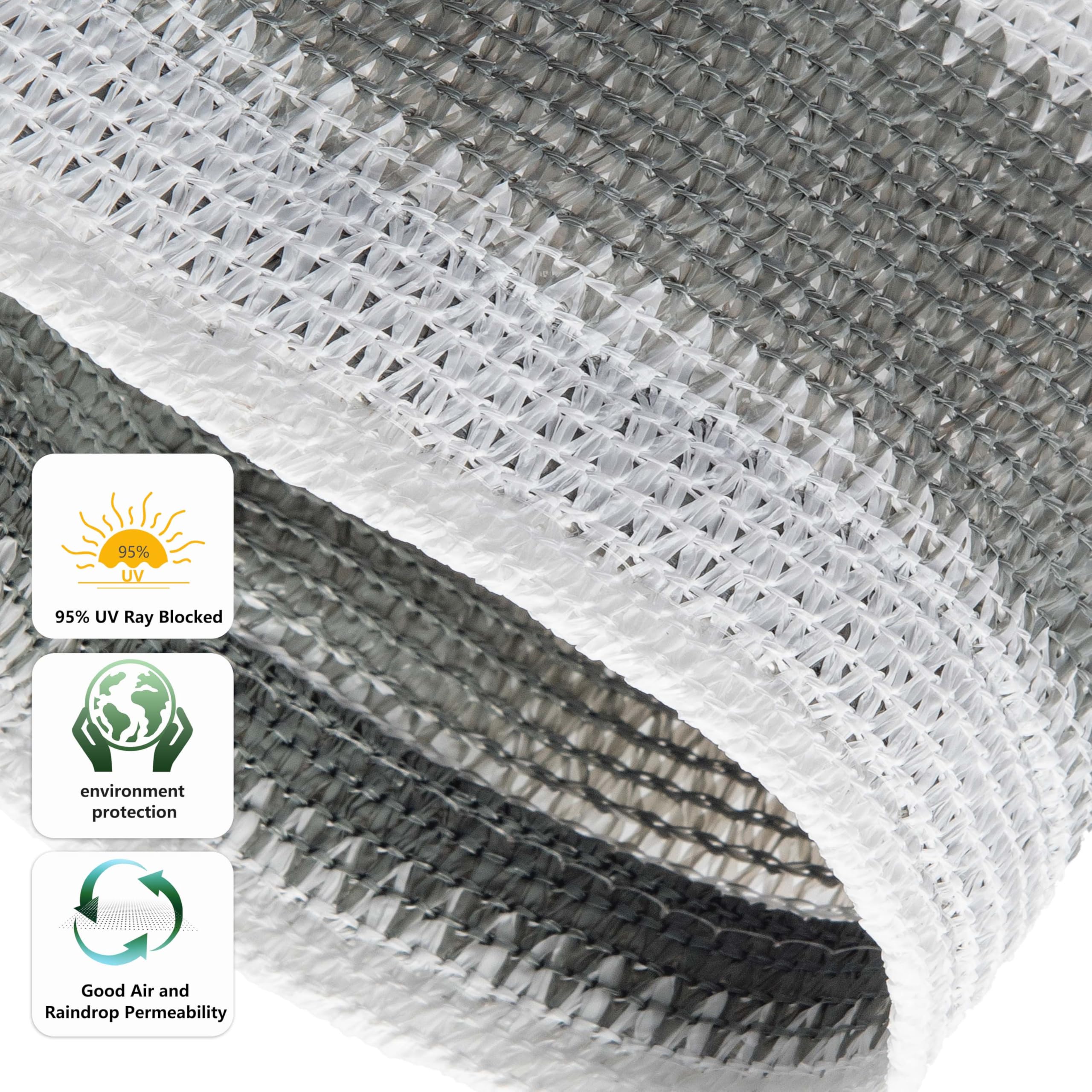Tronssien fabric texture close-up showing 185GSM weave and UV protection
