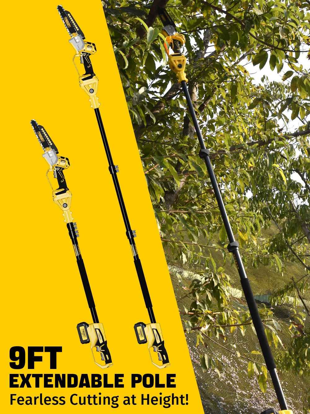 TROOZY adjustable head rotated 180 degrees for flexible cutting angles and improved access