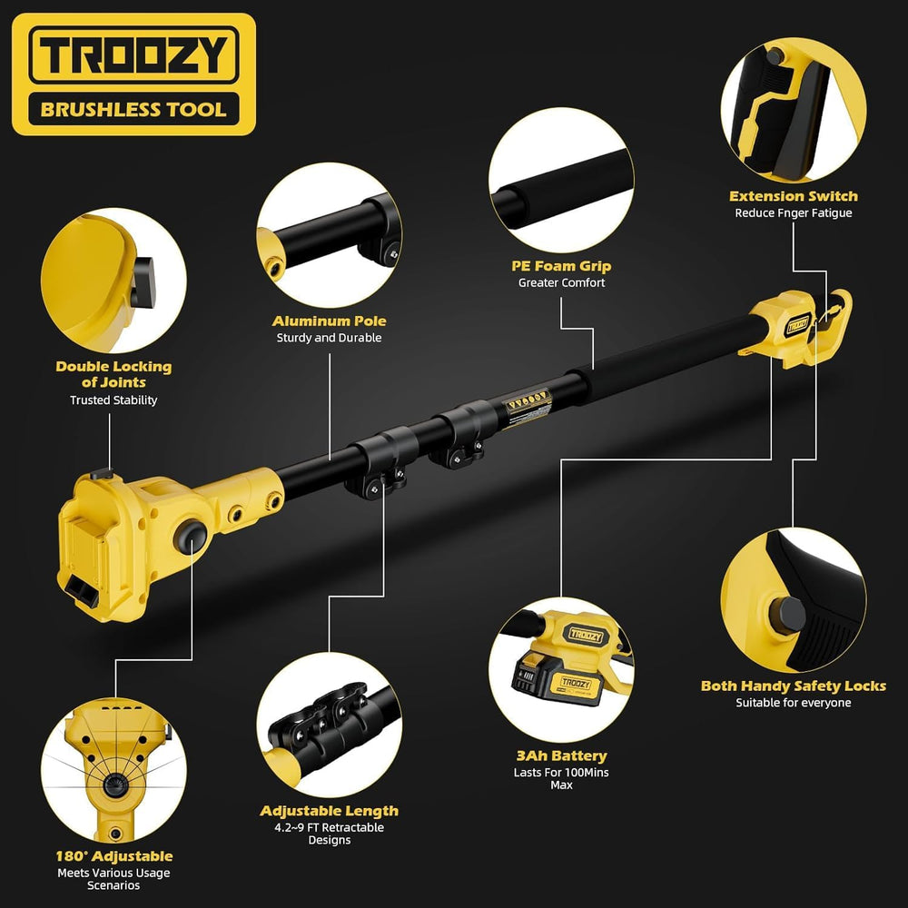 TROOZY cutting a 3-inch branch demonstrating power