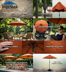TropiShade canopy fabric texture highlighting colorfast polyester and UV resistance