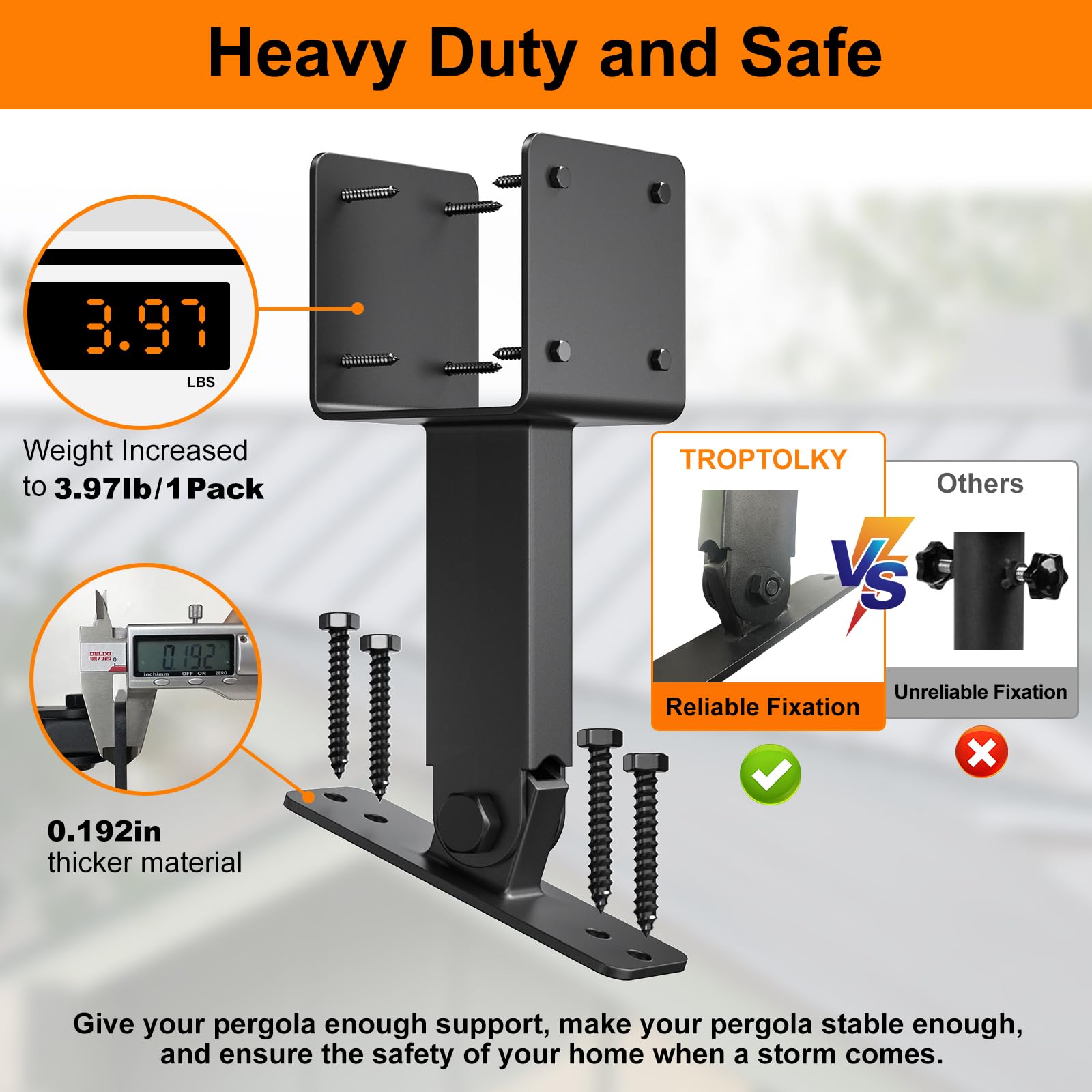 TROPTOLKY hardware layout with screws and bolts for faster installation