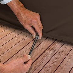 True Guard hemline cord lock detail for secure wind protection