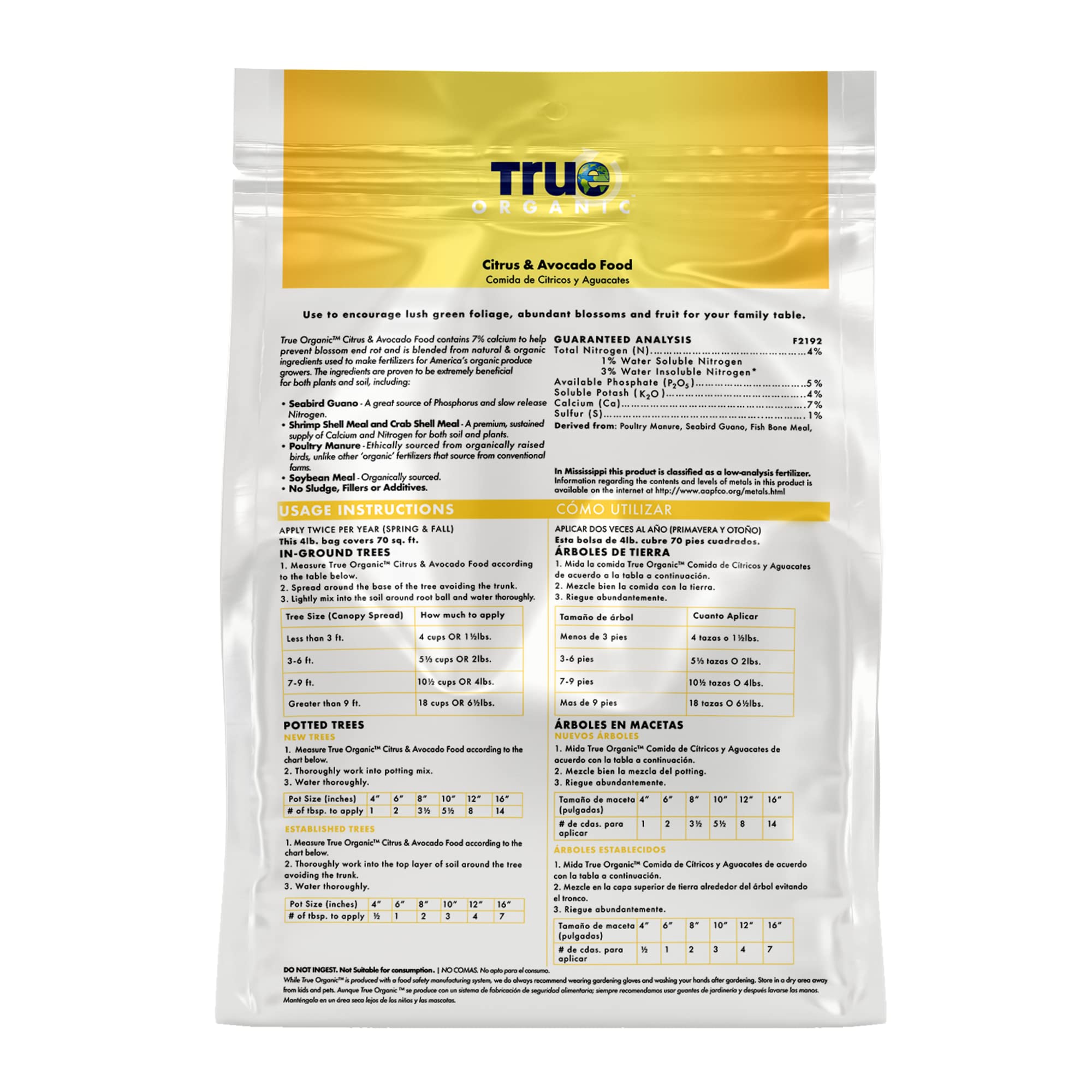 True Organic granular texture close-up demonstrating nutrient-rich formula