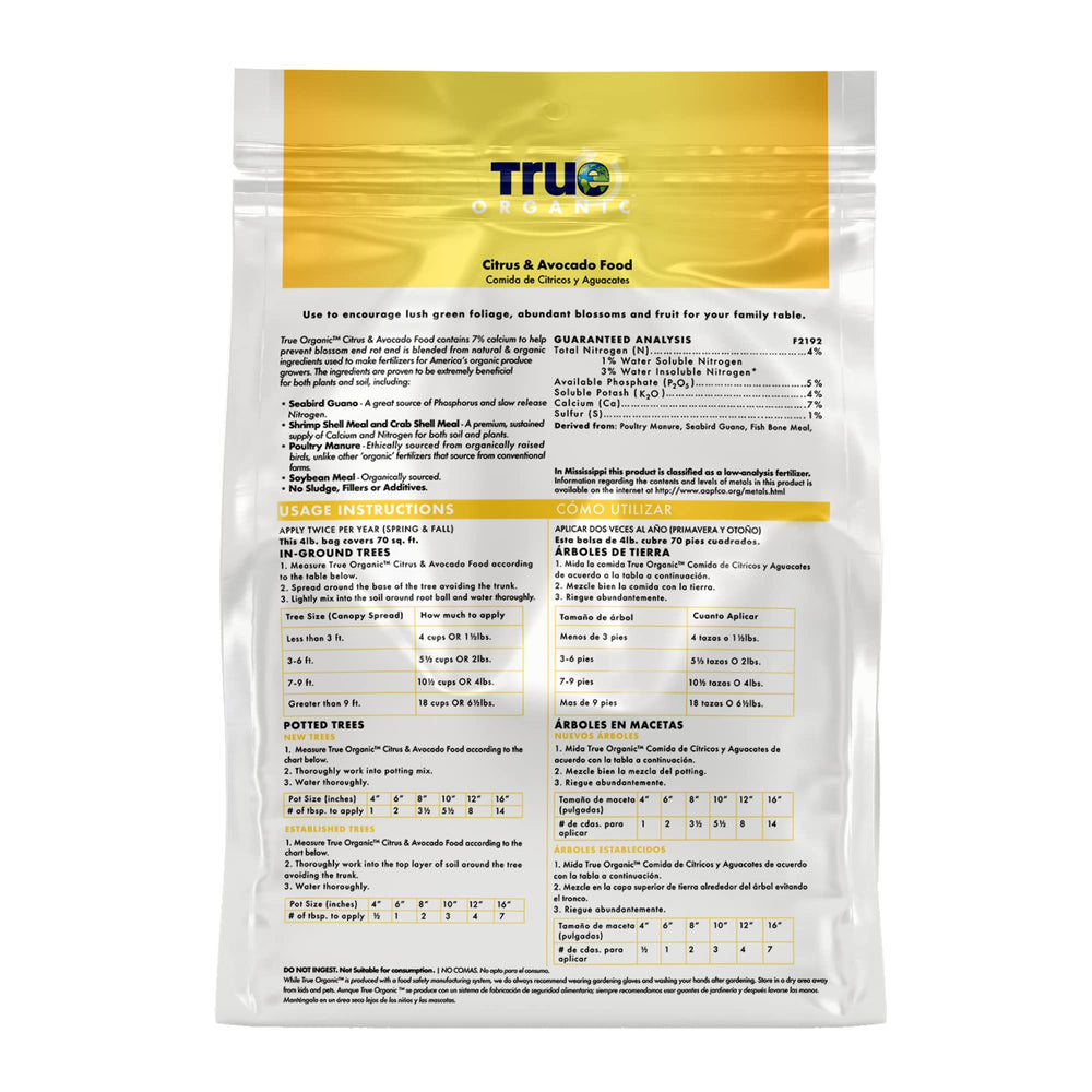 True Organic granular texture close-up demonstrating nutrient-rich formula